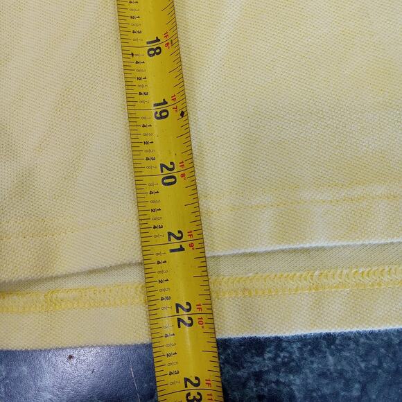 VTG RARE Ralph Lauren Rugby Big Kicker Short Sleeve Yellow Polo Shirt SZ Small - Picture 8 of 12